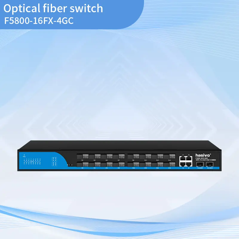 16+4 Gigabit uplink fiber optic aggregation switch